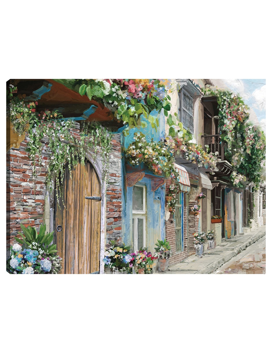 Cuadro decorativo Flores del pueblo técnica mixta Arreglo Floral