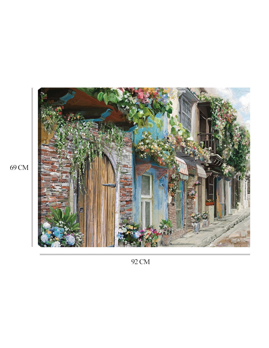 Cuadro decorativo Flores del pueblo técnica mixta Arreglo Floral 2