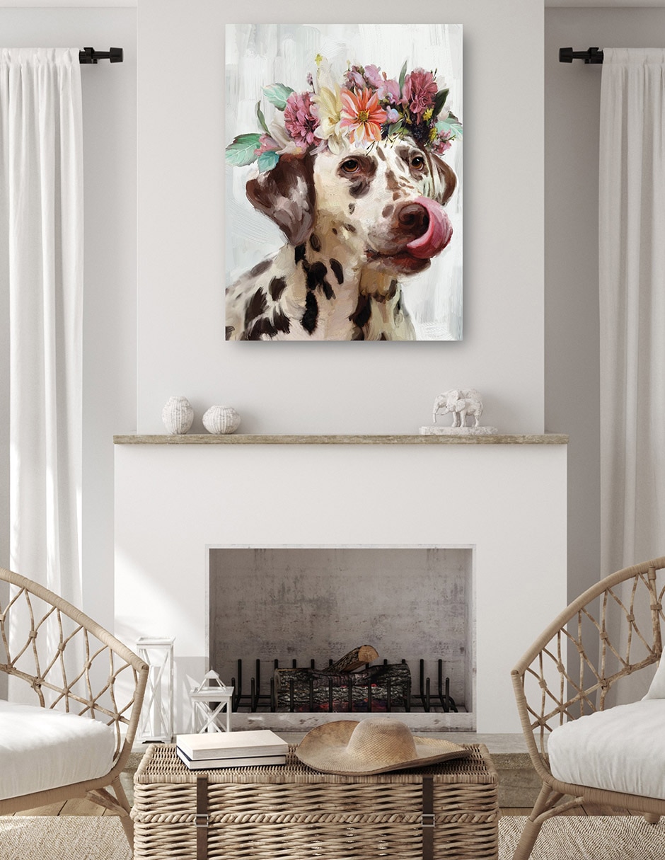 Cuadro decorativo Flor de poder III técnica mixta Animales Domésticos 5