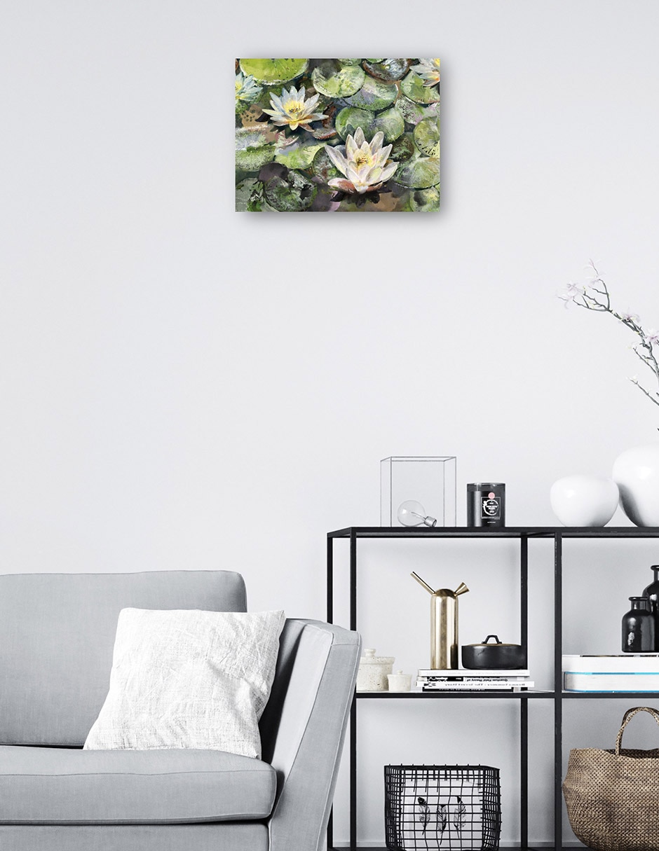 Cuadro decorativo Flores de loto técnica mixta Floración 2