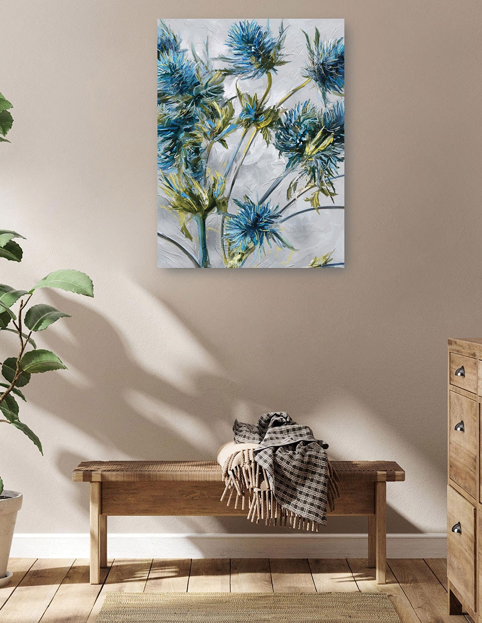 Cuadro decorativo Flores índigo técnica mixta Floración 5
