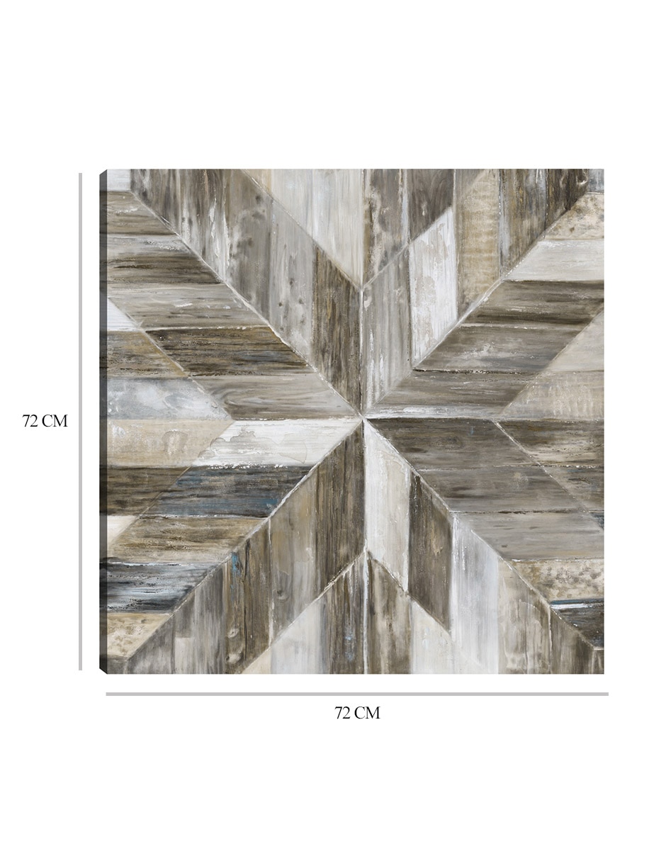 Cuadro decorativo Galería Barnwood técnica mixta Formas 2