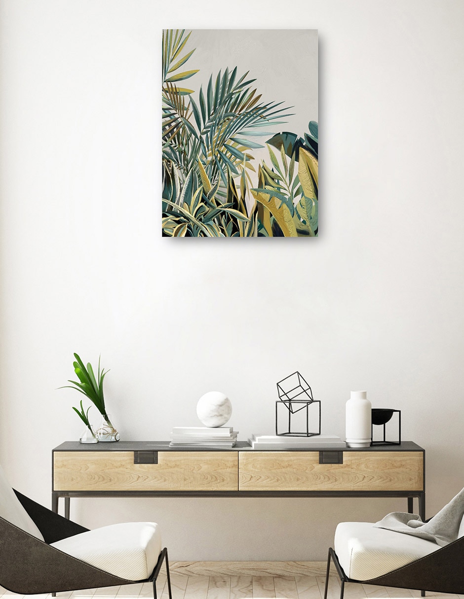 Cuadro decorativo Genereux técnica mixta Palmas 3
