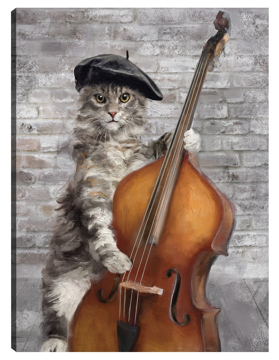 Cuadro decorativo Gatos de Jazz III técnica mixta Animales Domésticos