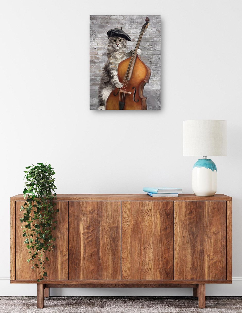 Cuadro decorativo Gatos de Jazz III técnica mixta Animales Domésticos 3