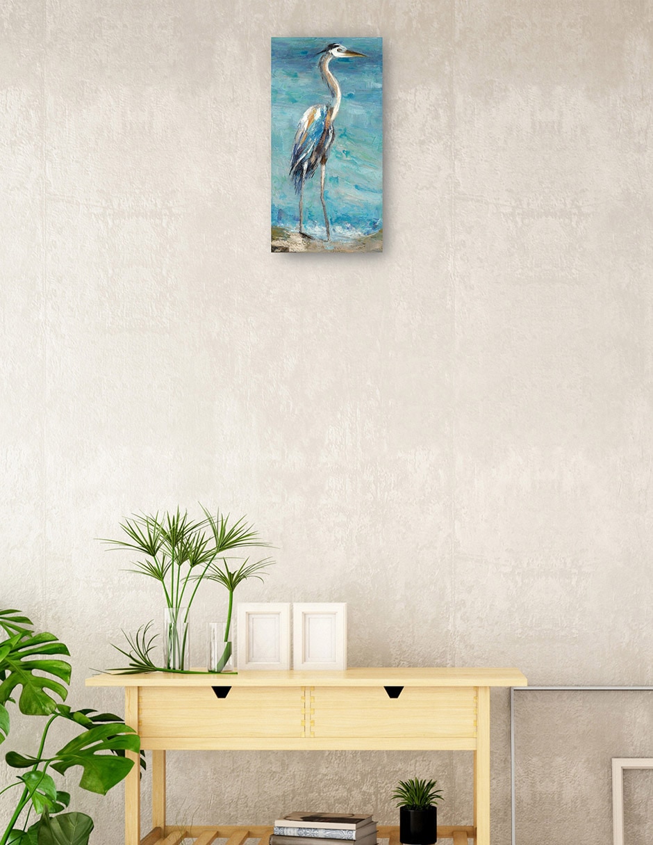 Cuadro decorativo Garza Costera I REV técnica mixta Aves Silvestres 2