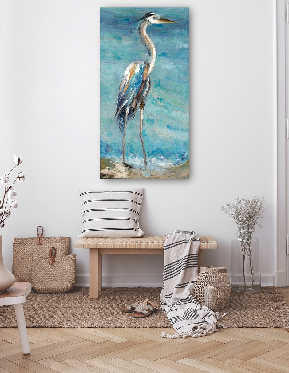 Cuadro decorativo Garza Costera I REV técnica mixta Aves Silvestres 5