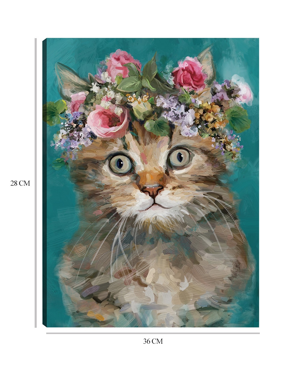 Cuadro decorativo Gatito del poder de la Flor III técnica mixta Animales Domésticos 3