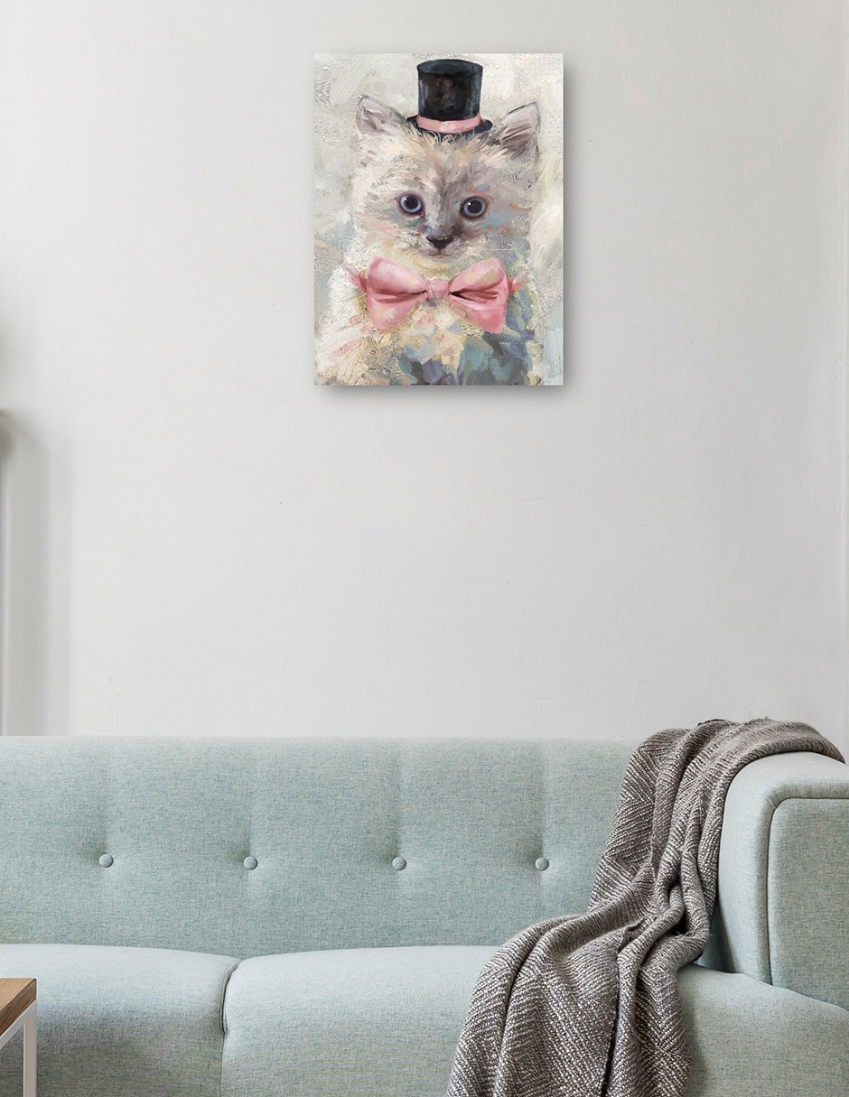 Cuadro decorativo Gatos con sombrero de copa I técnica mixta Animales Domésticos 2