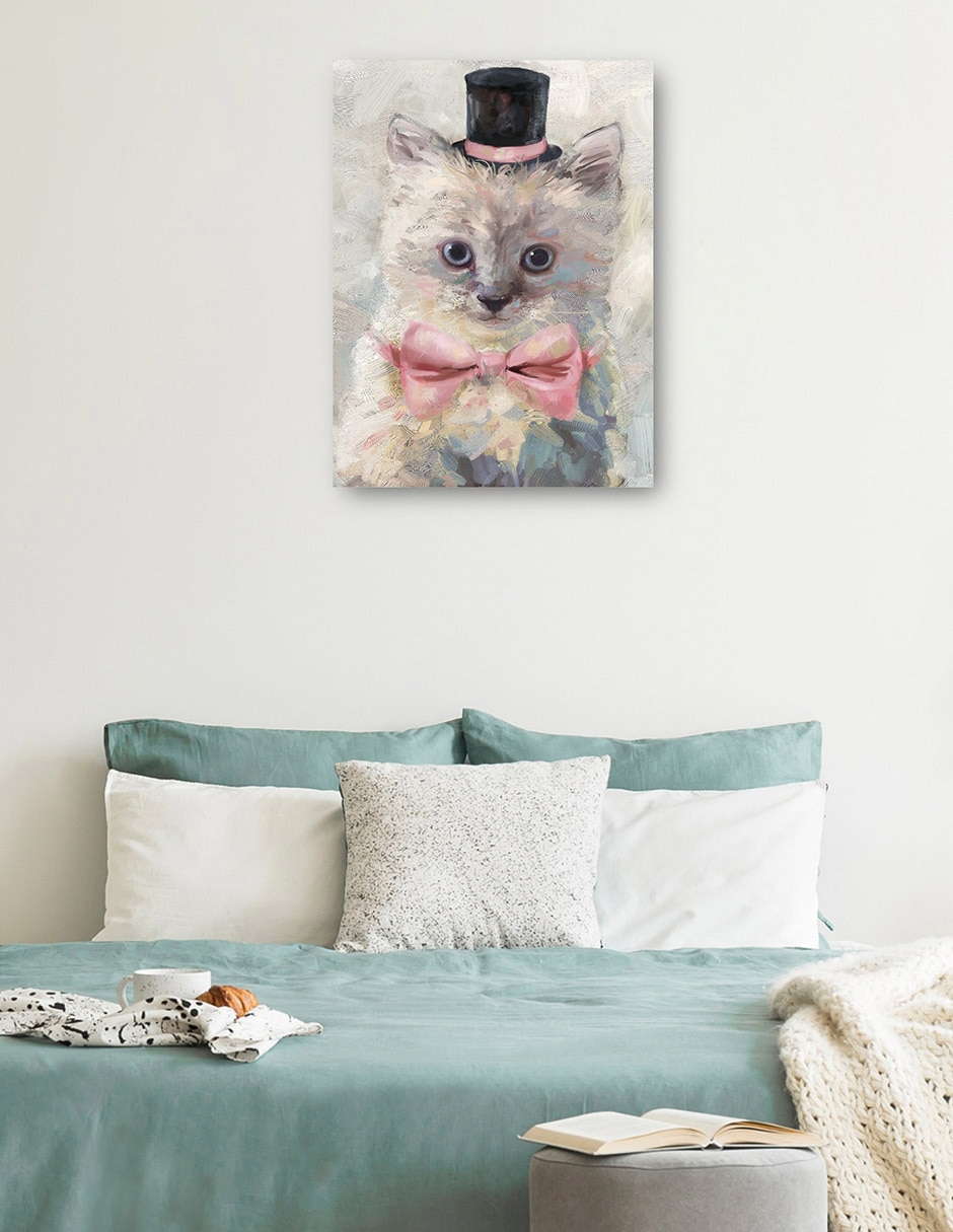 Cuadro decorativo Gatos con sombrero de copa I técnica mixta Animales Domésticos 3