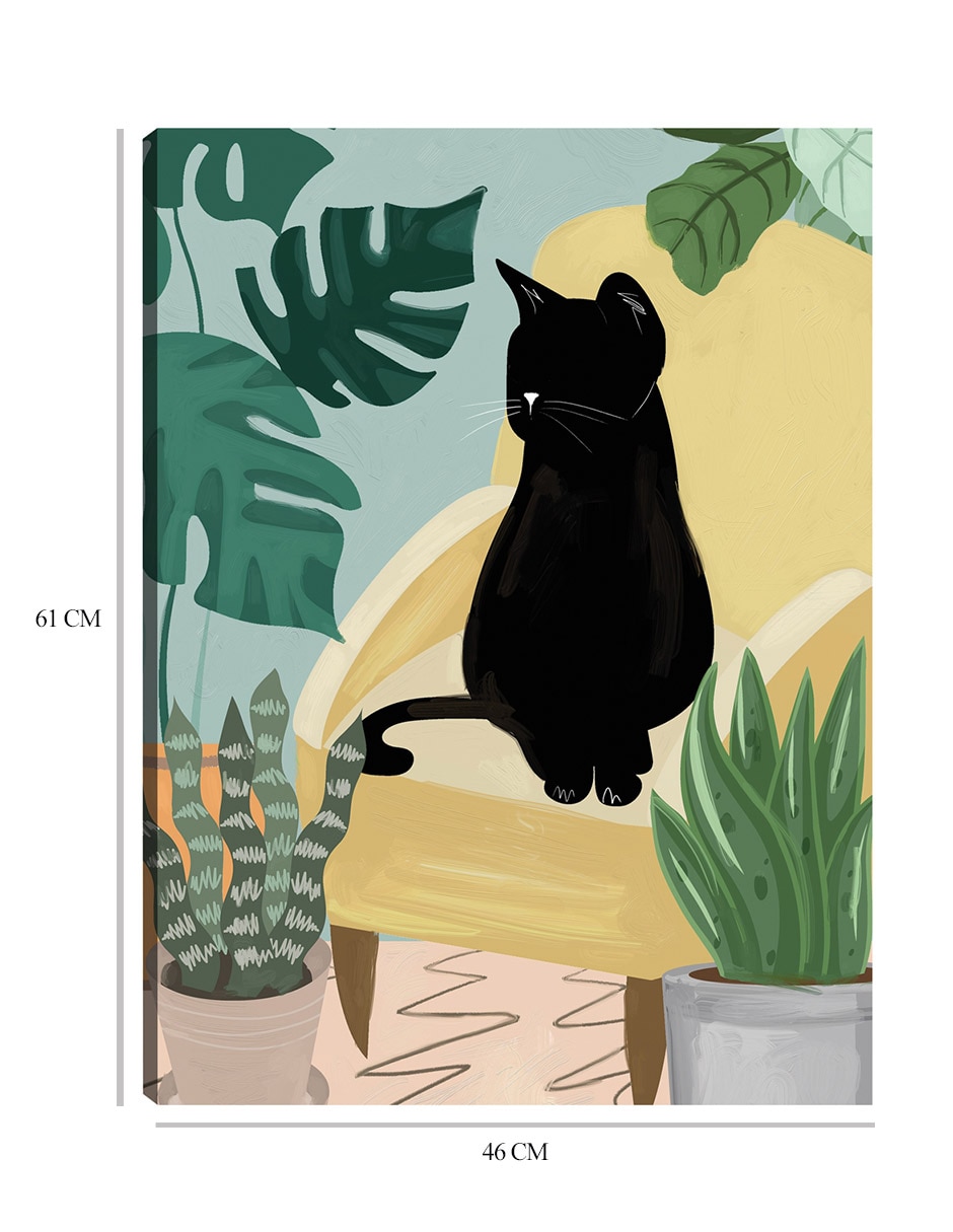 Cuadro decorativo Gatos de la selva II técnica mixta Animales Domésticos 9