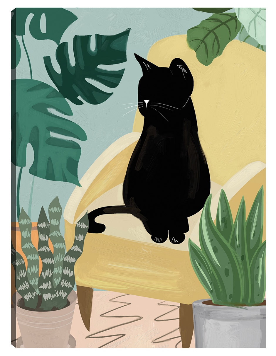 Cuadro decorativo Gatos de la selva II técnica mixta Animales Domésticos