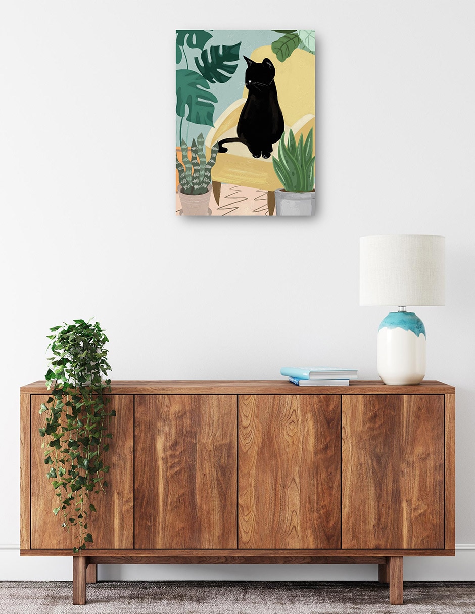 Cuadro decorativo Gatos de la selva II técnica mixta Animales Domésticos 2