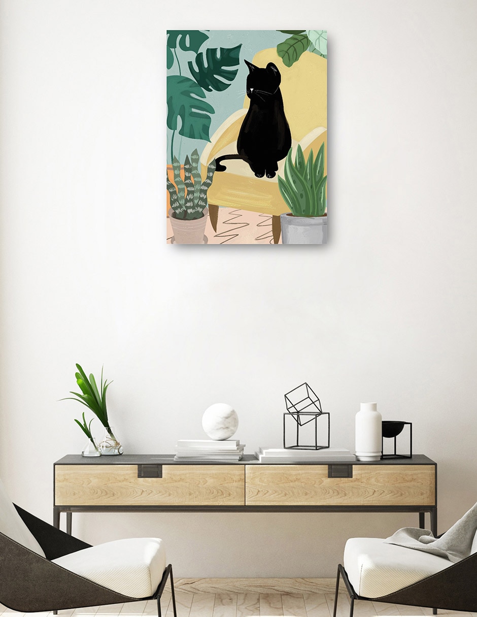 Cuadro decorativo Gatos de la selva II técnica mixta Animales Domésticos 3
