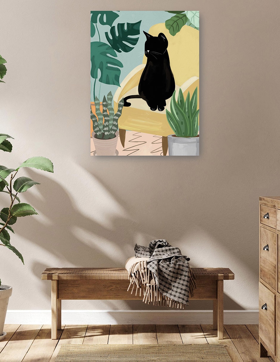 Cuadro decorativo Gatos de la selva II técnica mixta Animales Domésticos 5