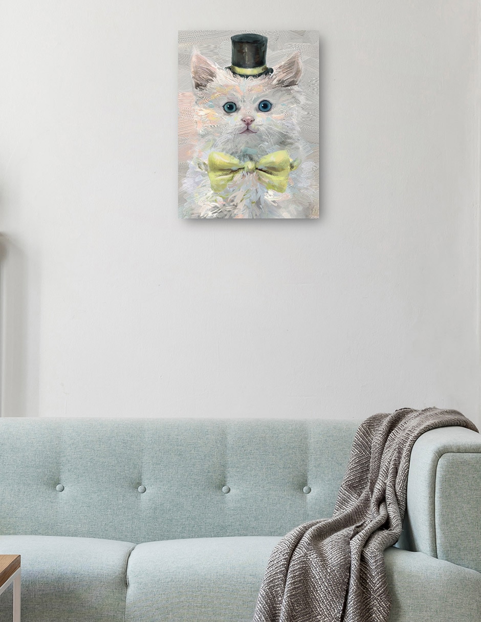 Cuadro decorativo Gatos del sombrero de copa III técnica mixta Animales Domésticos 2