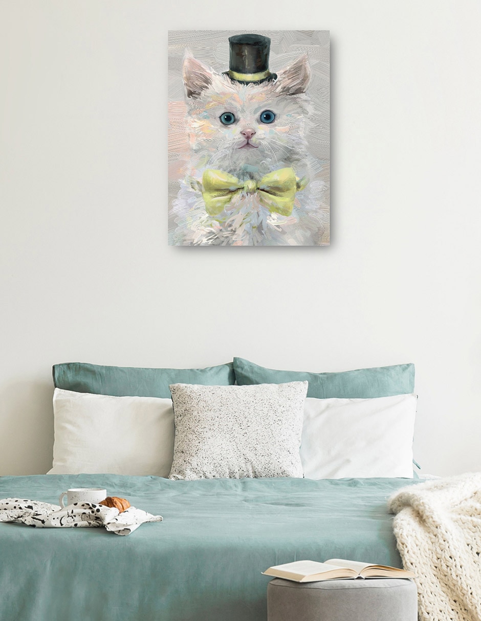 Cuadro decorativo Gatos del sombrero de copa III técnica mixta Animales Domésticos 3
