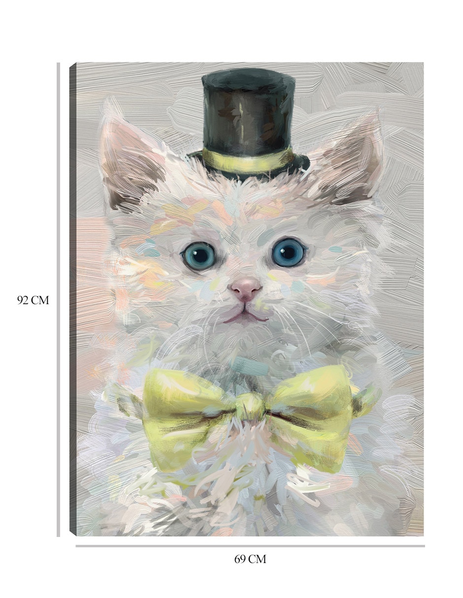 Cuadro decorativo Gatos del sombrero de copa III técnica mixta Animales Domésticos 2
