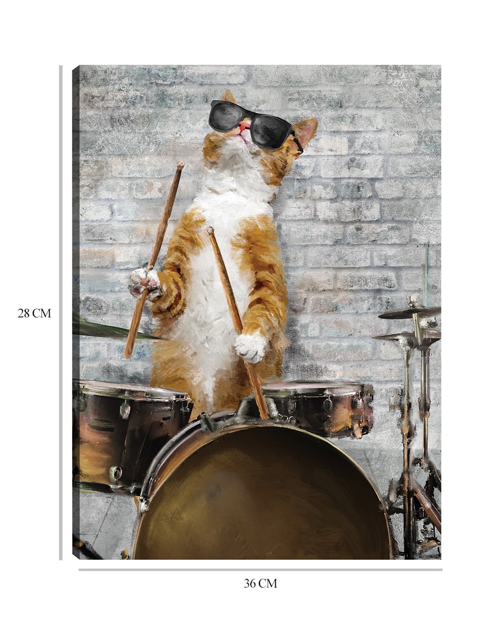 Cuadro decorativo Gatos de Jazz II técnica mixta Animales Domésticos 3