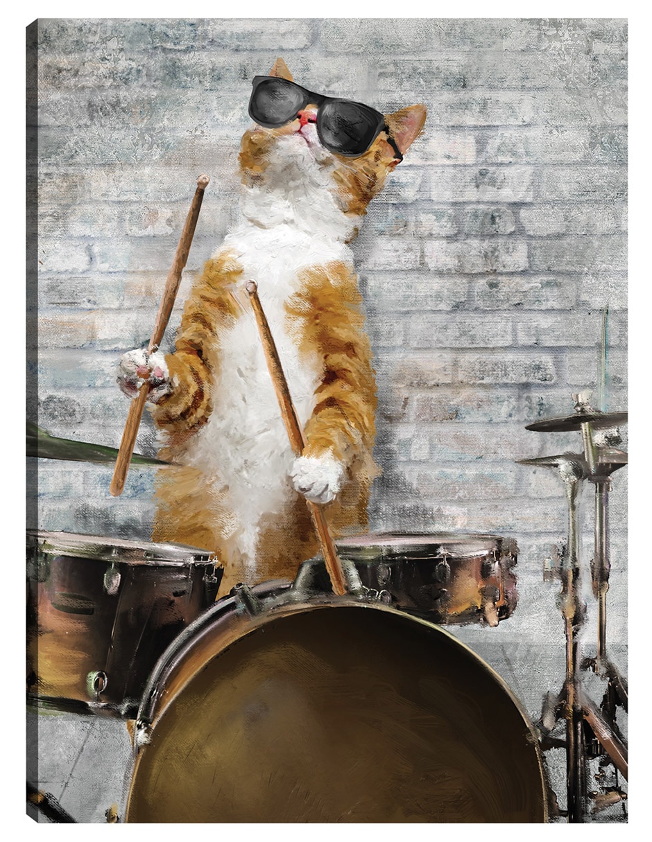 Cuadro decorativo Gatos de Jazz II técnica mixta Animales Domésticos Cuadro decorativo Gatos de Jazz II técnica mixta Animales Domésticos