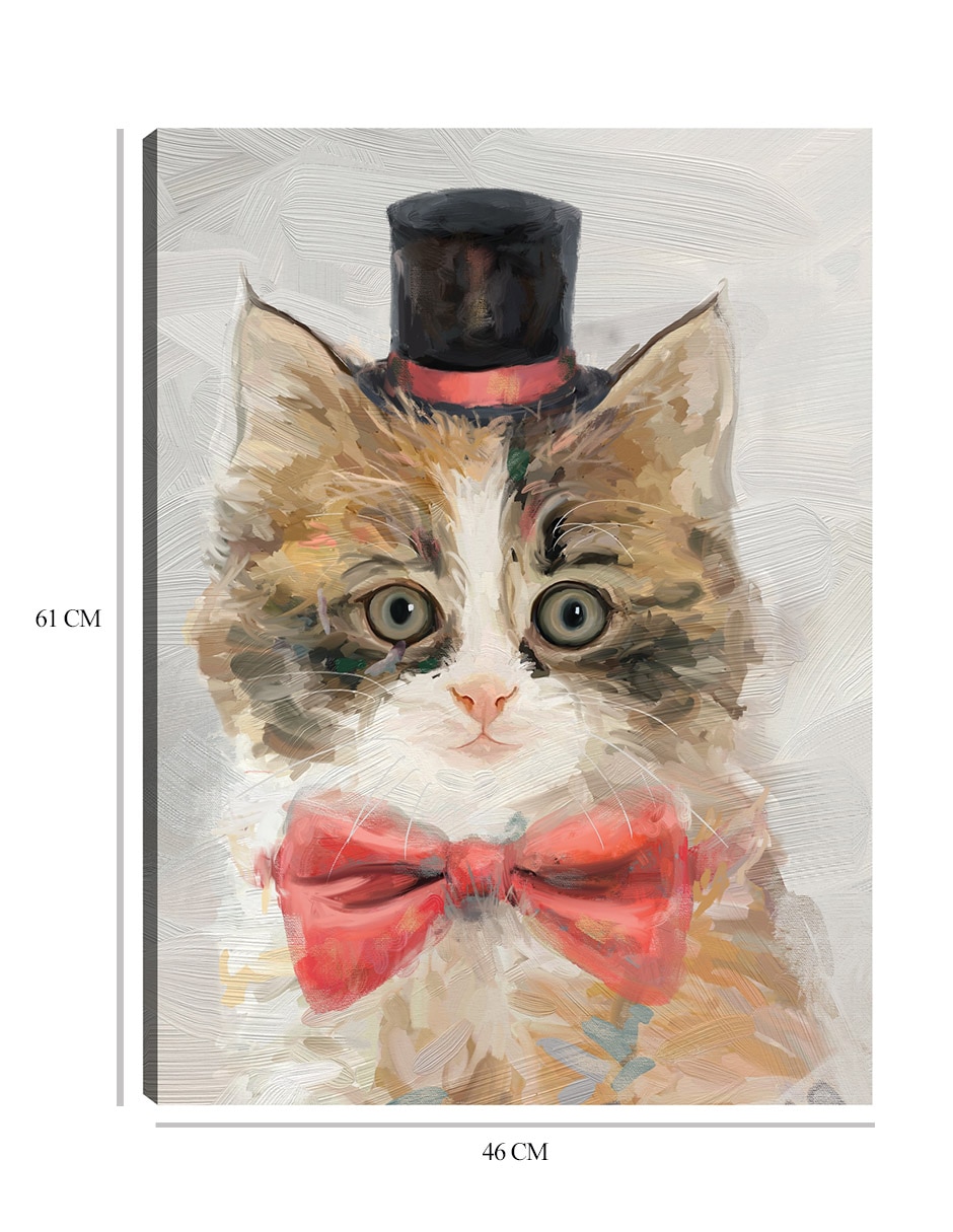 Cuadro decorativo Gatos con sombrero de copa II técnica mixta Animales Domésticos 2