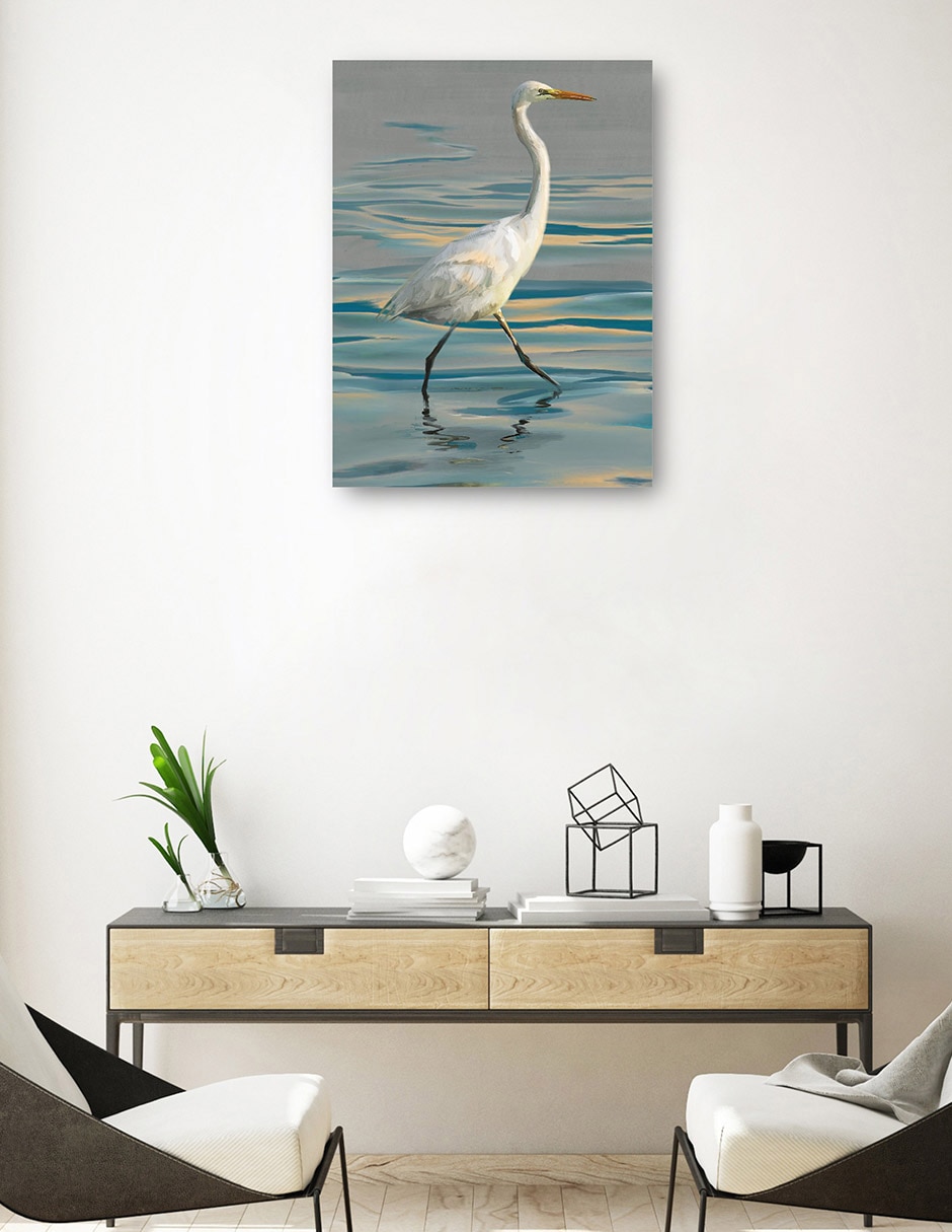 Cuadro decorativo Garceta vespertina I técnica mixta Aves Silvestres 3