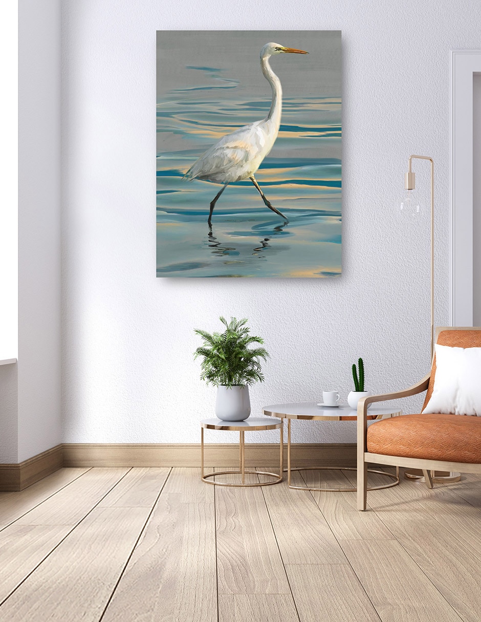 Cuadro decorativo Garceta vespertina I técnica mixta Aves Silvestres 6