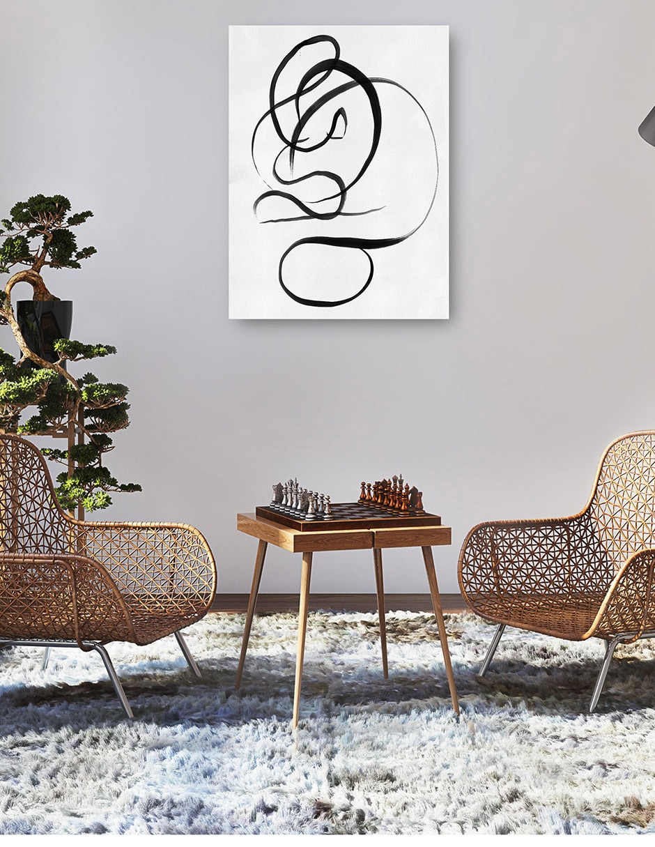 Cuadro decorativo Garabatos I técnica mixta Formas 5