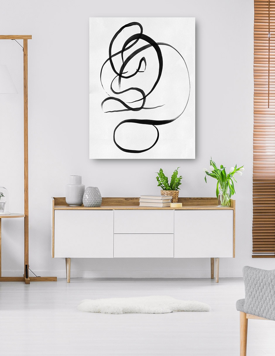 Cuadro decorativo Garabatos I técnica mixta Formas 6