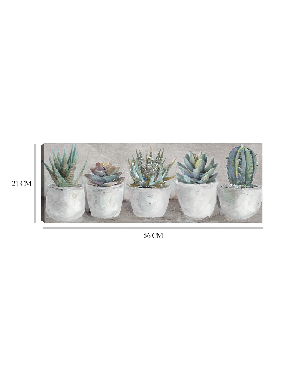 Cuadro decorativo Gemas en maceta técnica mixta Macetas 7