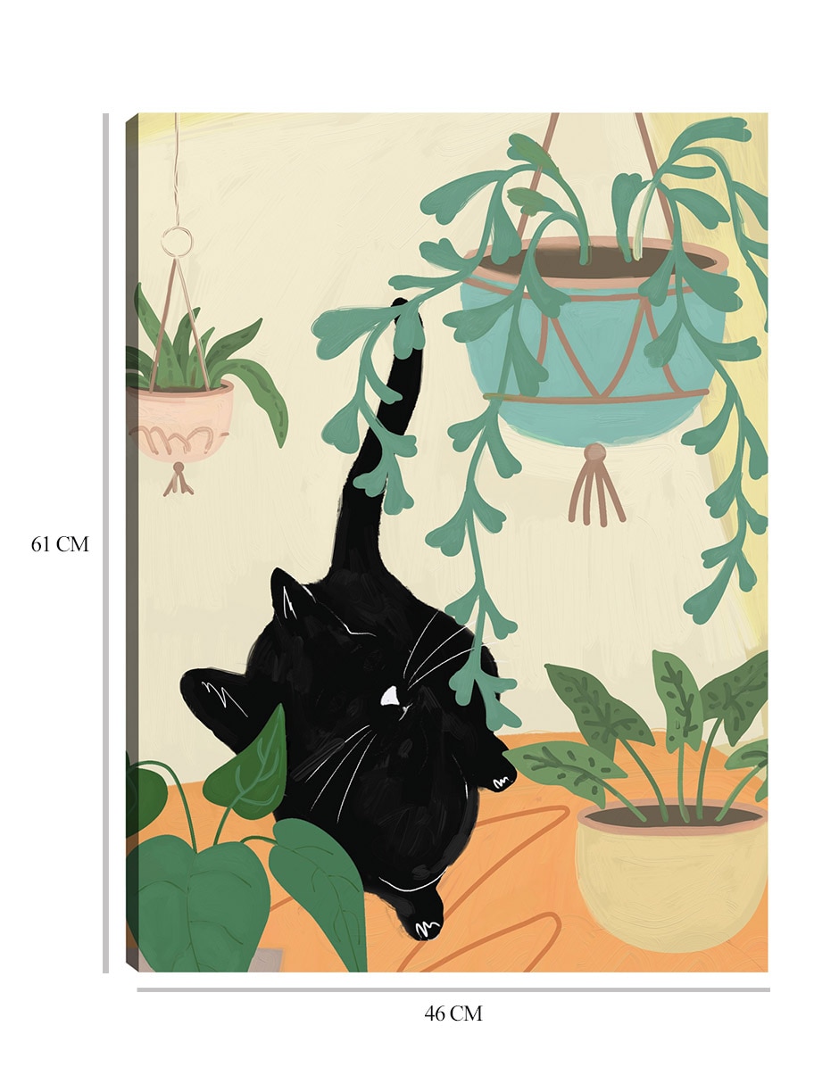 Cuadro decorativo Gatos de la selva I técnica mixta Animales Domésticos 3