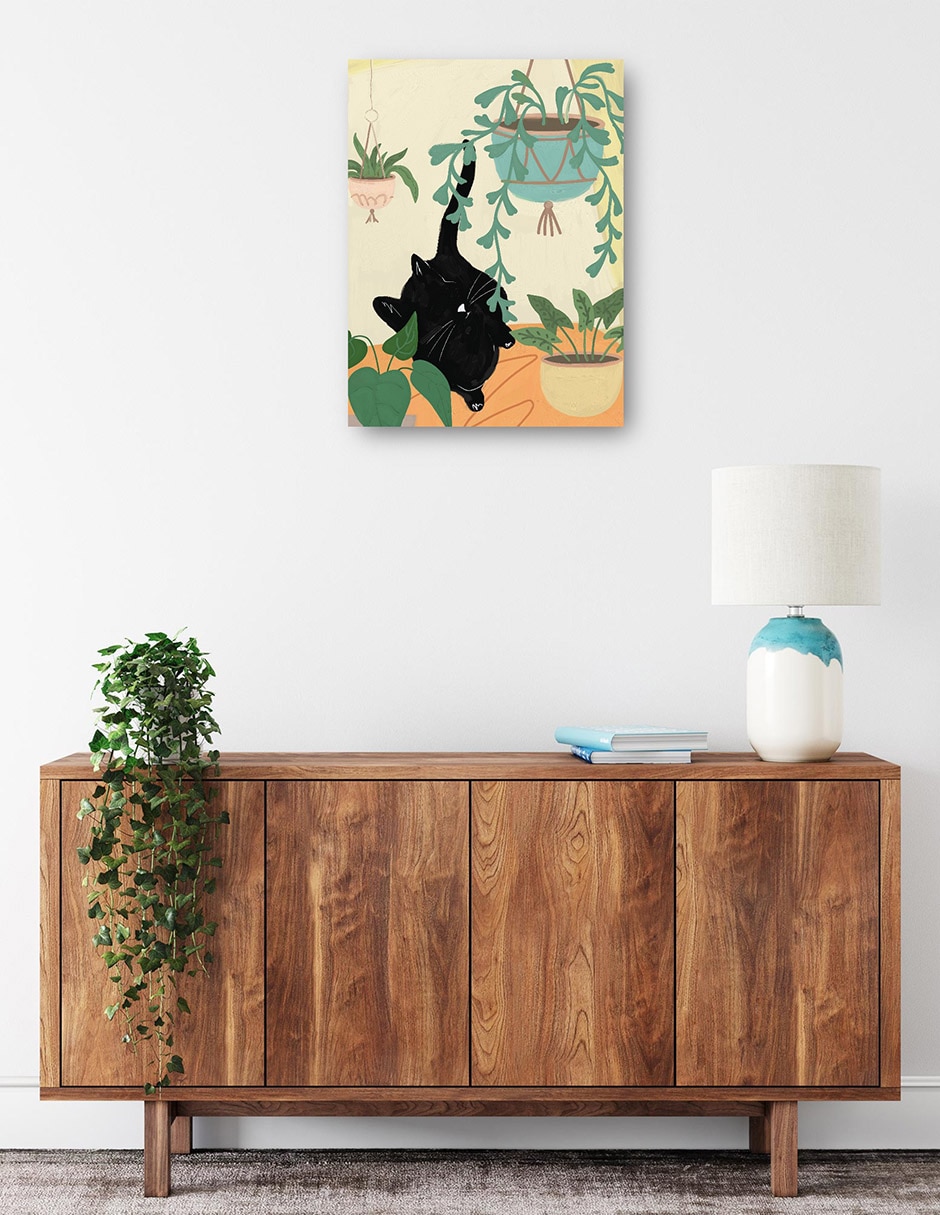 Cuadro decorativo Gatos de la selva I técnica mixta Animales Domésticos 2