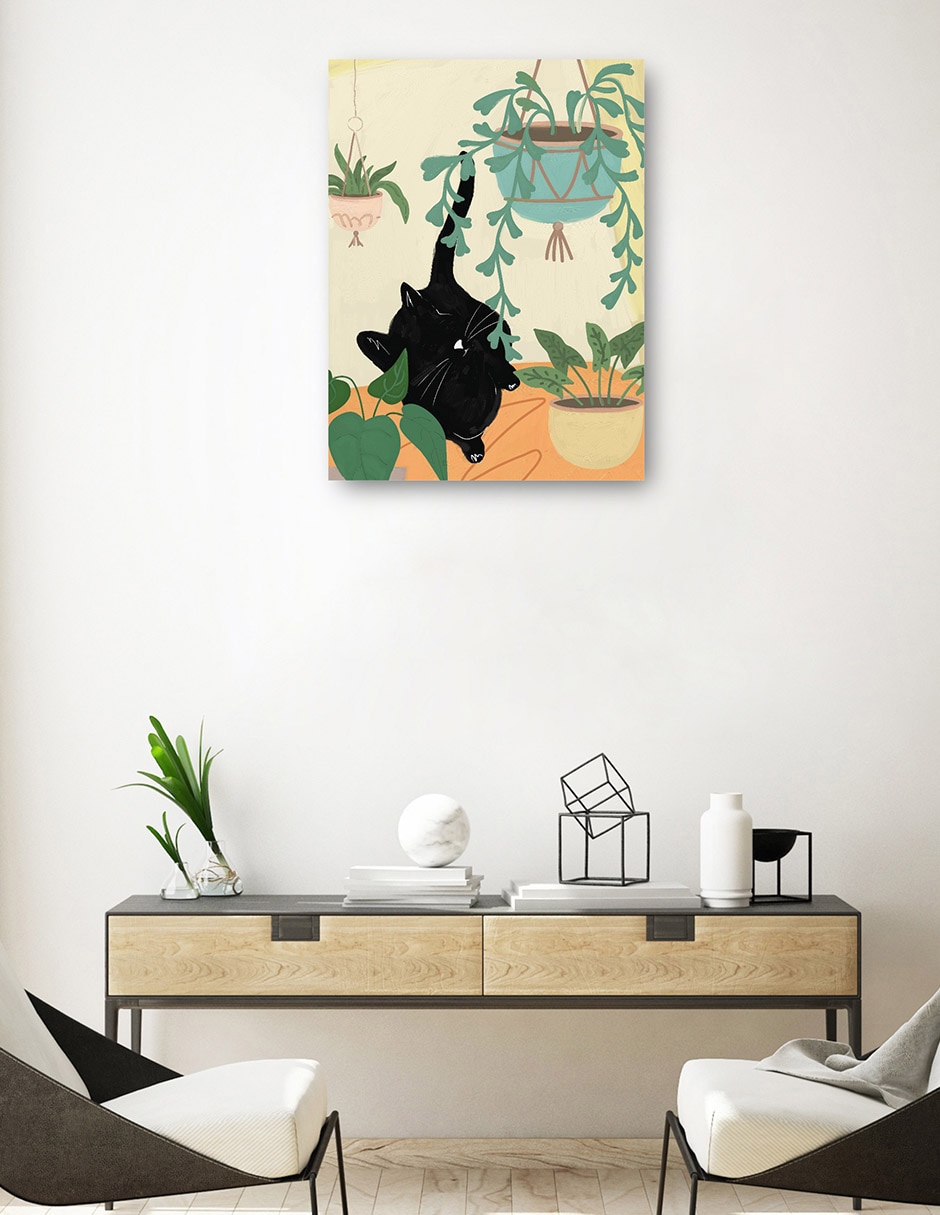 Cuadro decorativo Gatos de la selva I técnica mixta Animales Domésticos 3
