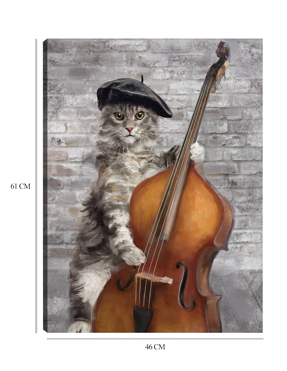 Cuadro decorativo Gatos de Jazz III técnica mixta Animales Domésticos 2