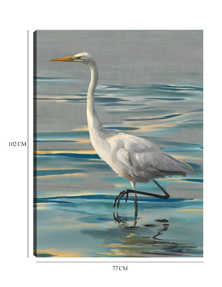 Cuadro decorativo Garceta vespertina II técnica mixta Aves Silvestres 2
