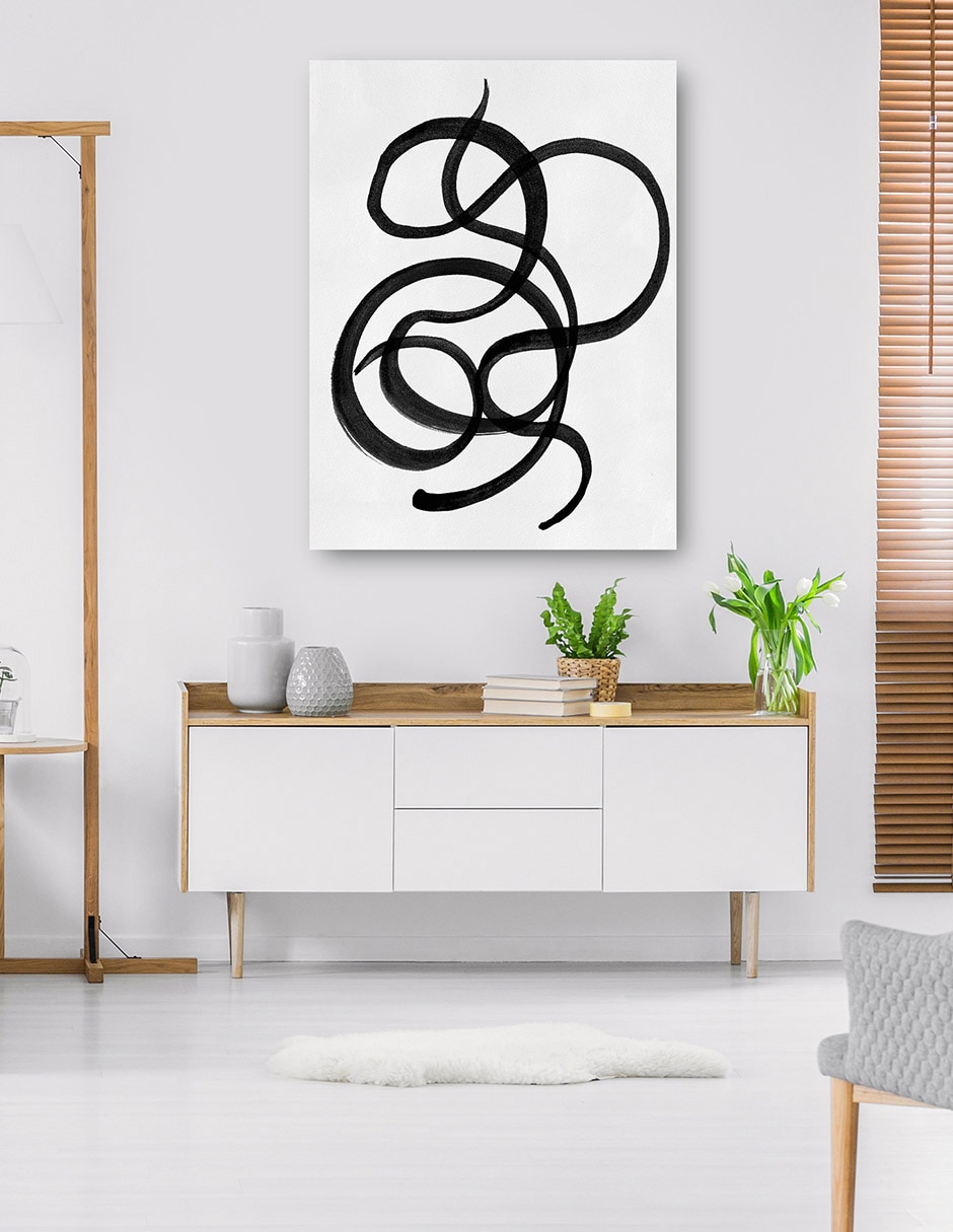 Cuadro decorativo Garabatos III técnica mixta Formas 6