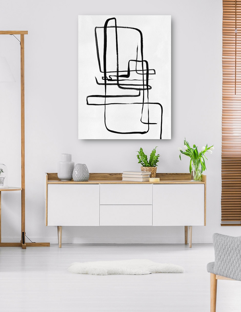 Cuadro decorativo Garabatos II técnica mixta Formas 7