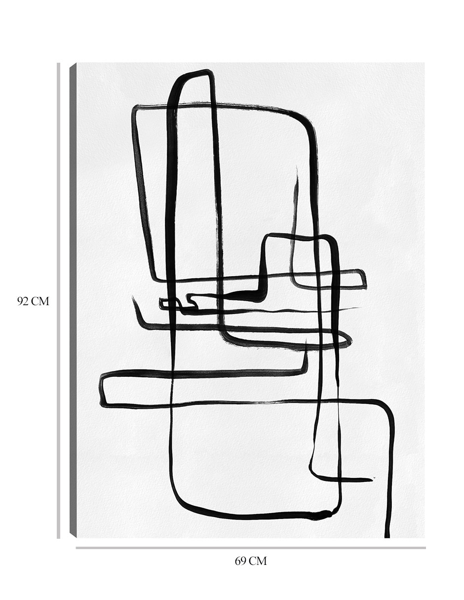 Cuadro decorativo Garabatos II técnica mixta Formas 2