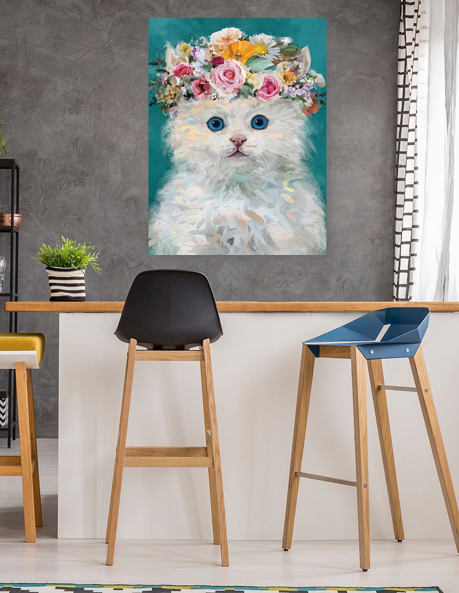 Cuadro decorativo Gatito del poder de la Flor IV técnica mixta Animales Domésticos 5