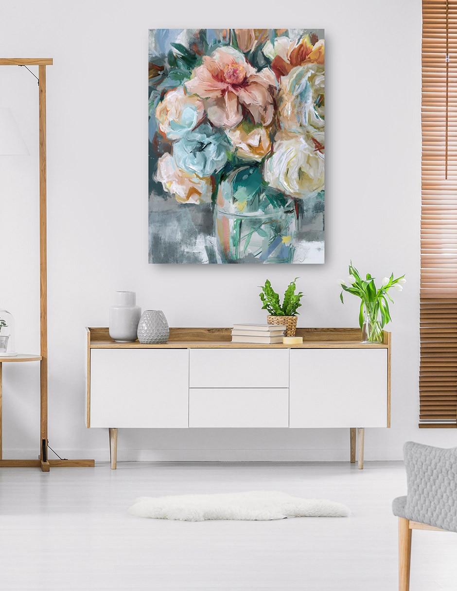 Cuadro decorativo Jardín Capítulo II técnica mixta Floreros 6