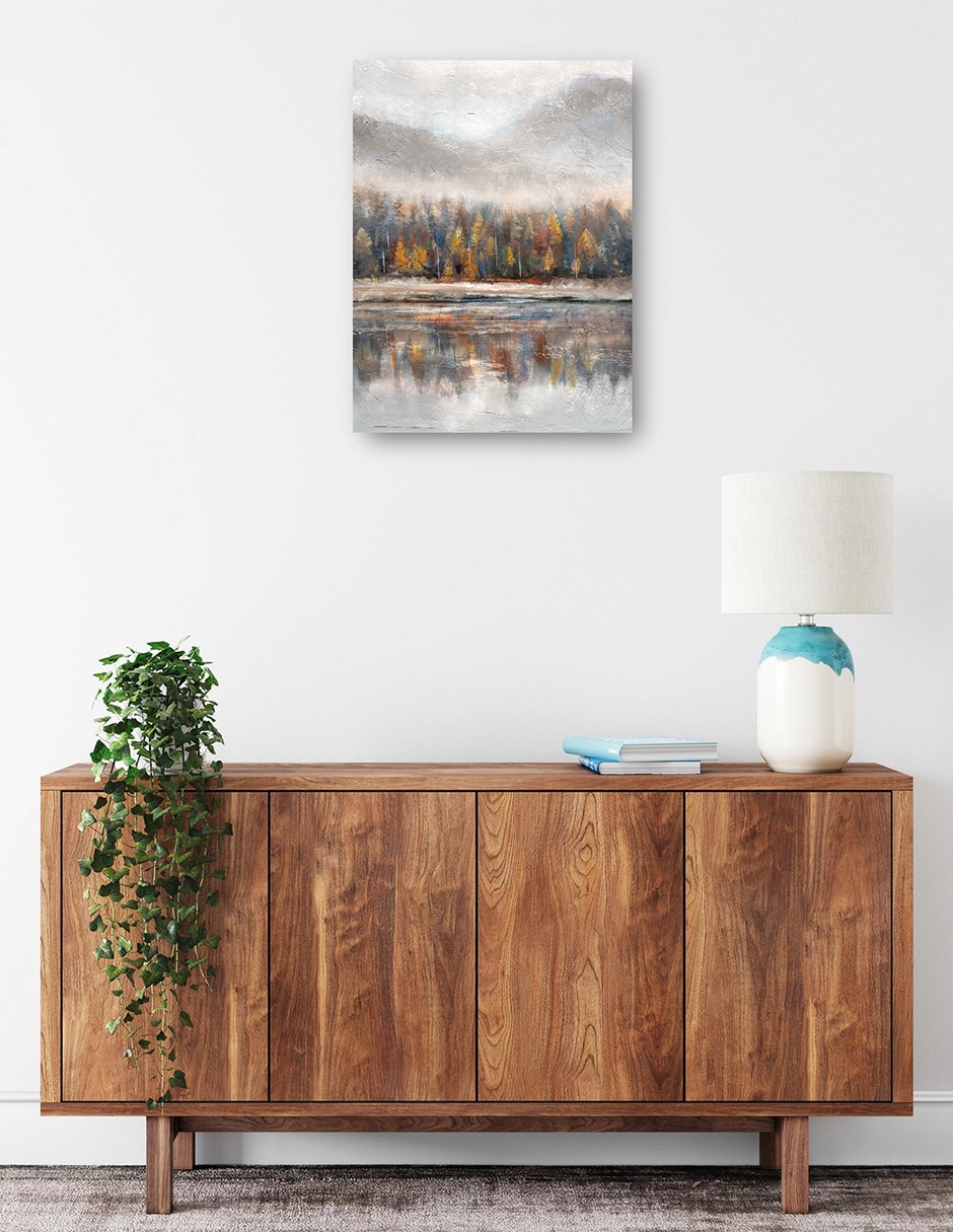 Cuadro decorativo Hora Dorada I técnica mixta Lagos 2
