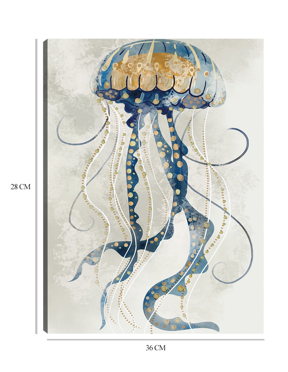 Cuadro decorativo Jaleas de mar I técnica mixta Animales Marinos 2