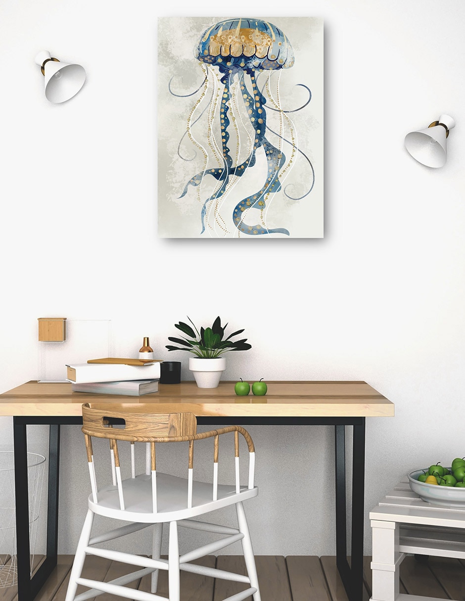 Cuadro decorativo Jaleas de mar I técnica mixta Animales Marinos 4