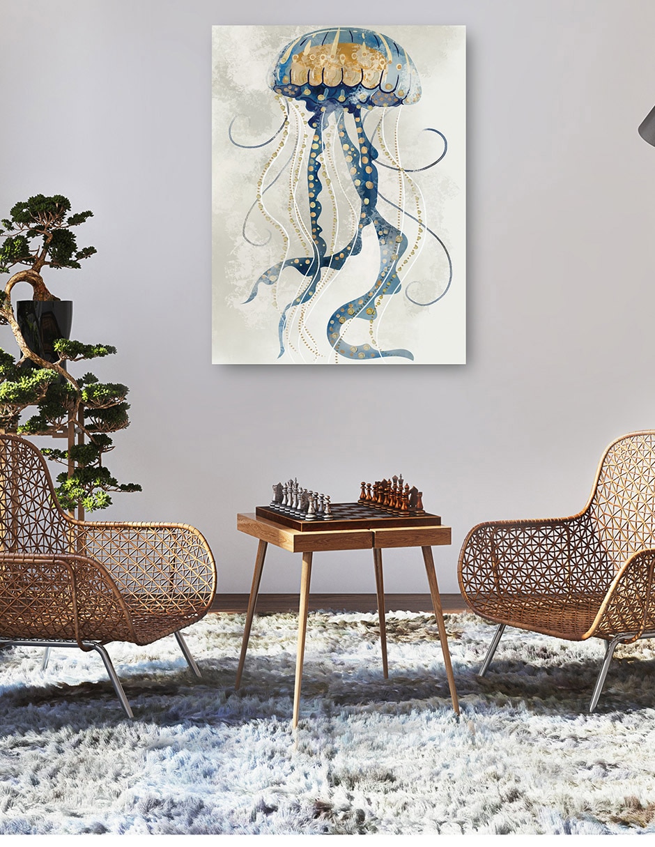 Cuadro decorativo Jaleas de mar I técnica mixta Animales Marinos 5