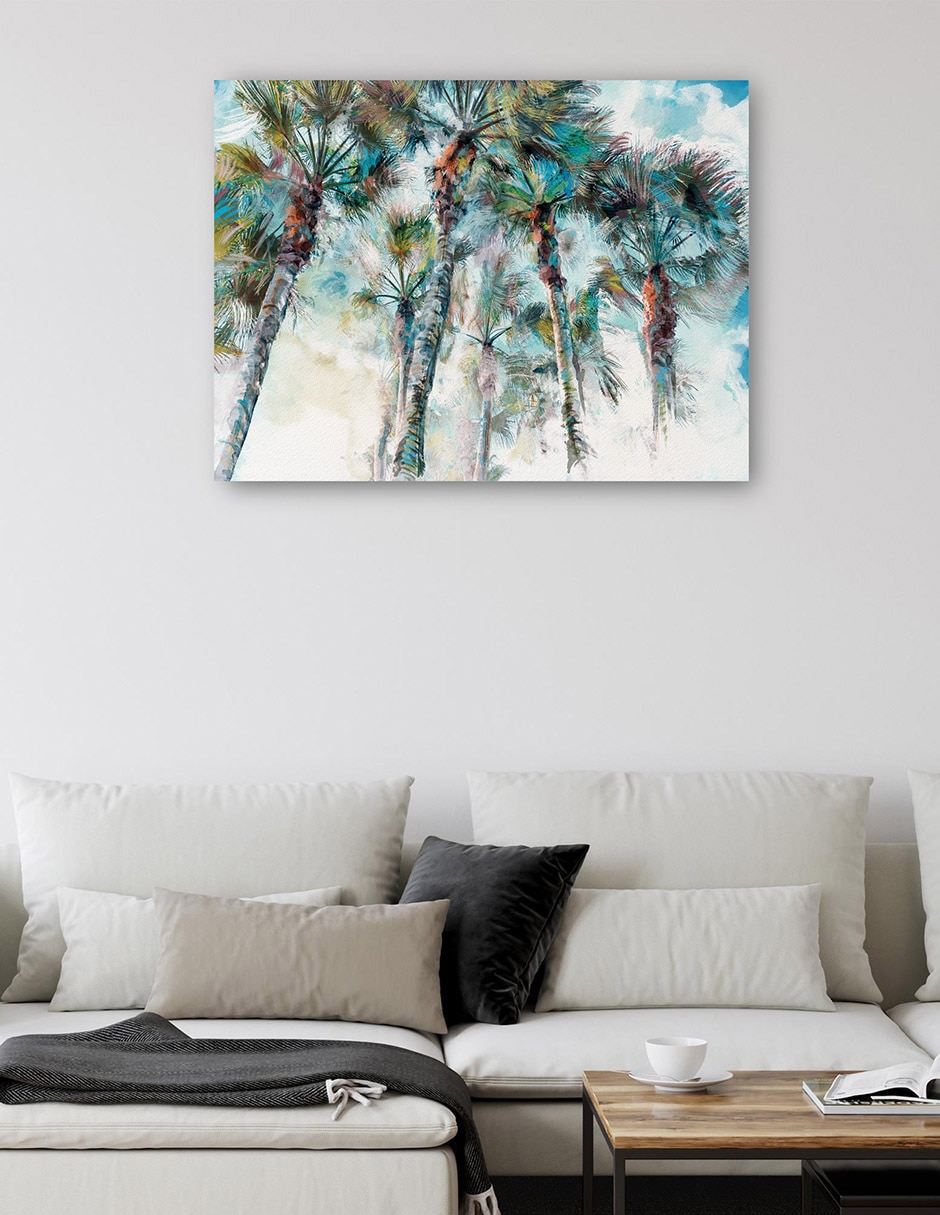 Cuadro decorativo Hora de la isla técnica mixta Palmeras 5