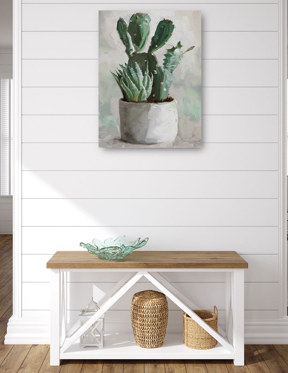 Cuadro decorativo Jardín del desierto I técnica mixta Macetas 4