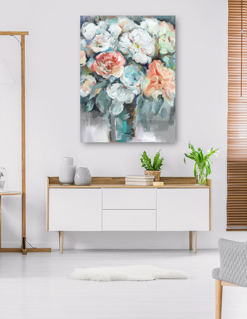 Cuadro decorativo Jardín Capítulo I técnica mixta Floreros 6