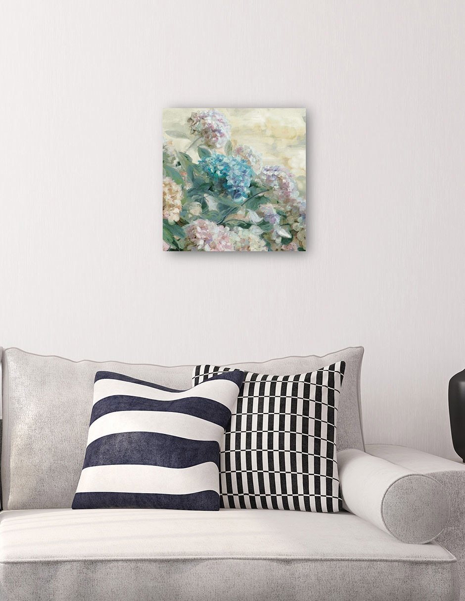 Cuadro decorativo Hortensias técnica mixta Floración 4