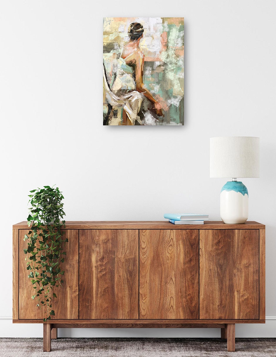 Cuadro decorativo Intuición I técnica mixta Gente 2
