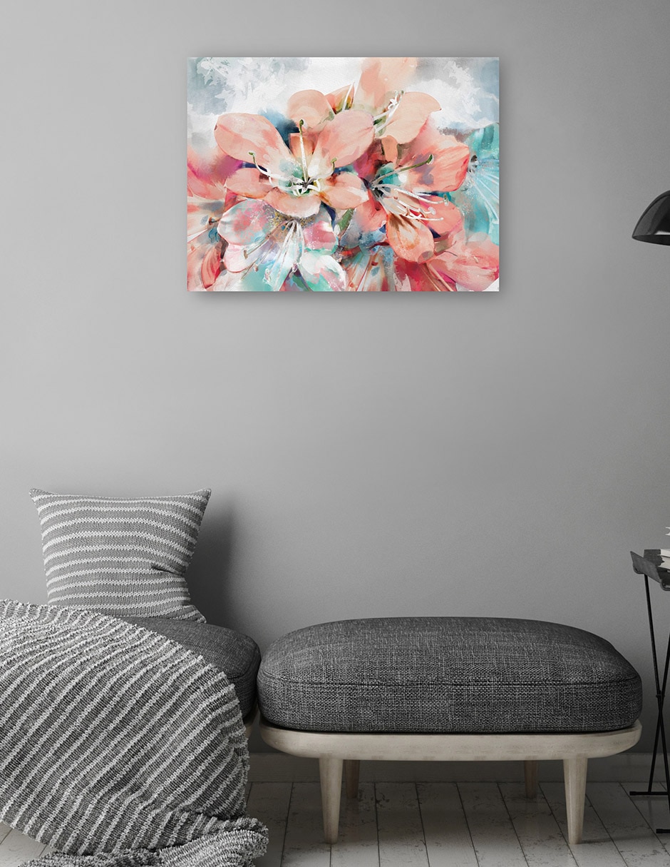 Cuadro decorativo Jardín de verano técnica mixta Arreglo Floral 4